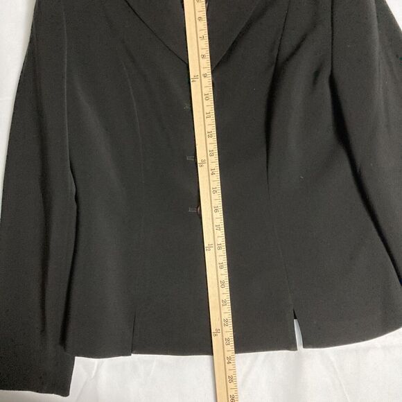 Le Suit 6P Blazer Long Sleeve Black Lined 3 Button Jacket Business Work Casual - Picture 5 of 10